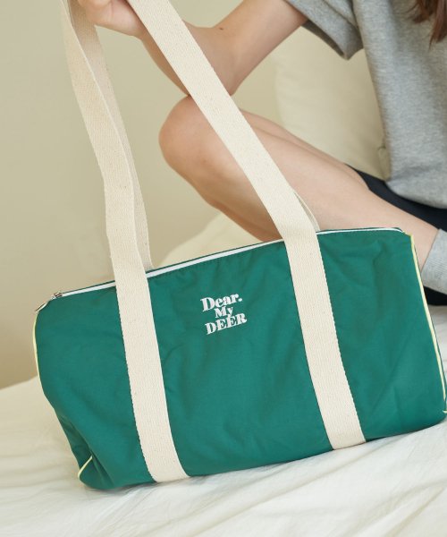 디어마이디어 Logo sports duffel Bag_Green 위시버킷