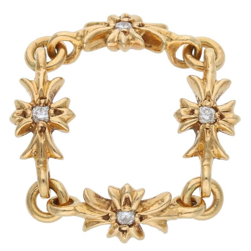 크롬하츠 Chrome Hearts Size: 11.5 22K RING TNY E CH PLS DIA/Tiny