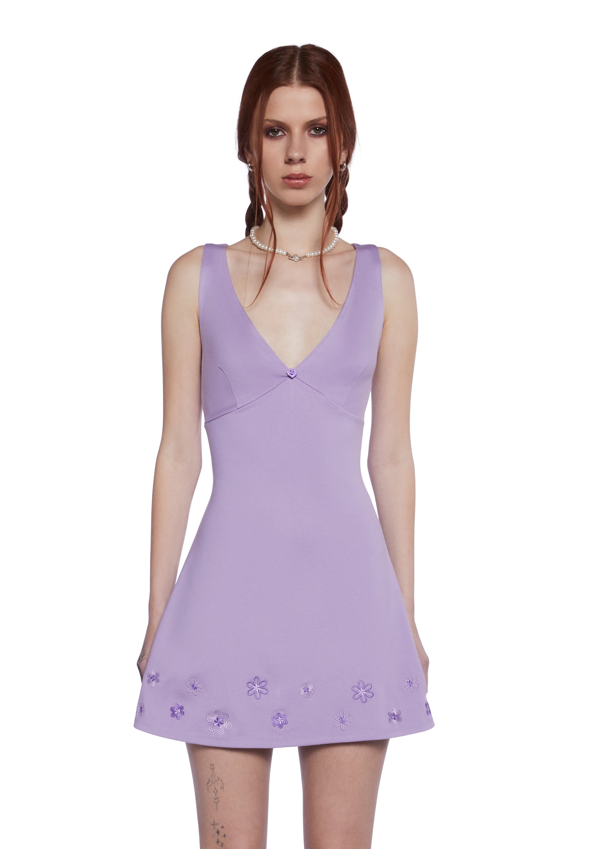 knee length dresses for ladies I Guess So Mini Dress | Black Polka Dot | Womens main image 1