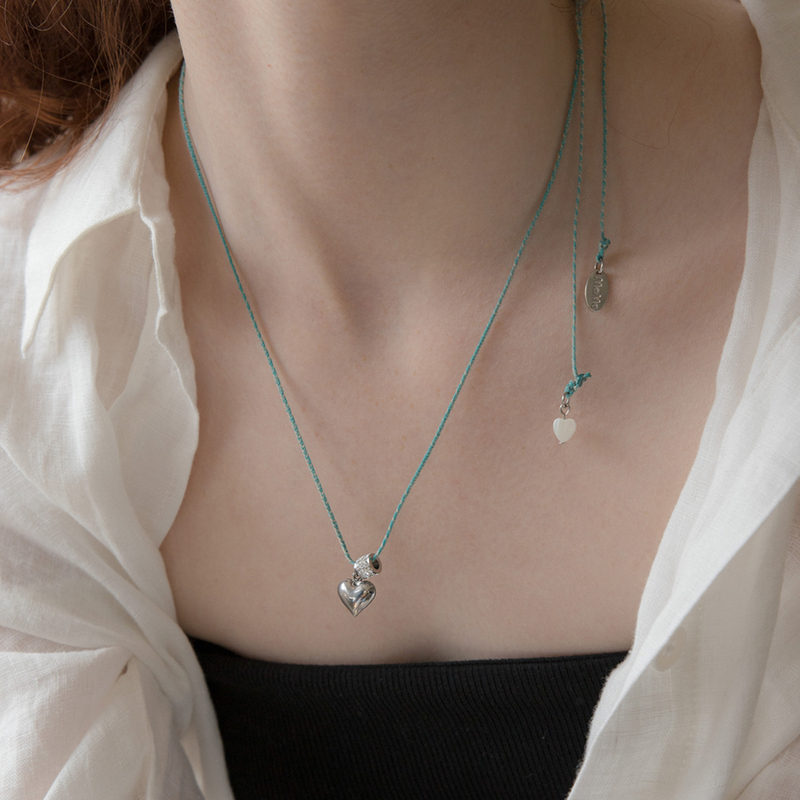 메리모티브 Heart point melange string necklace 위시버킷