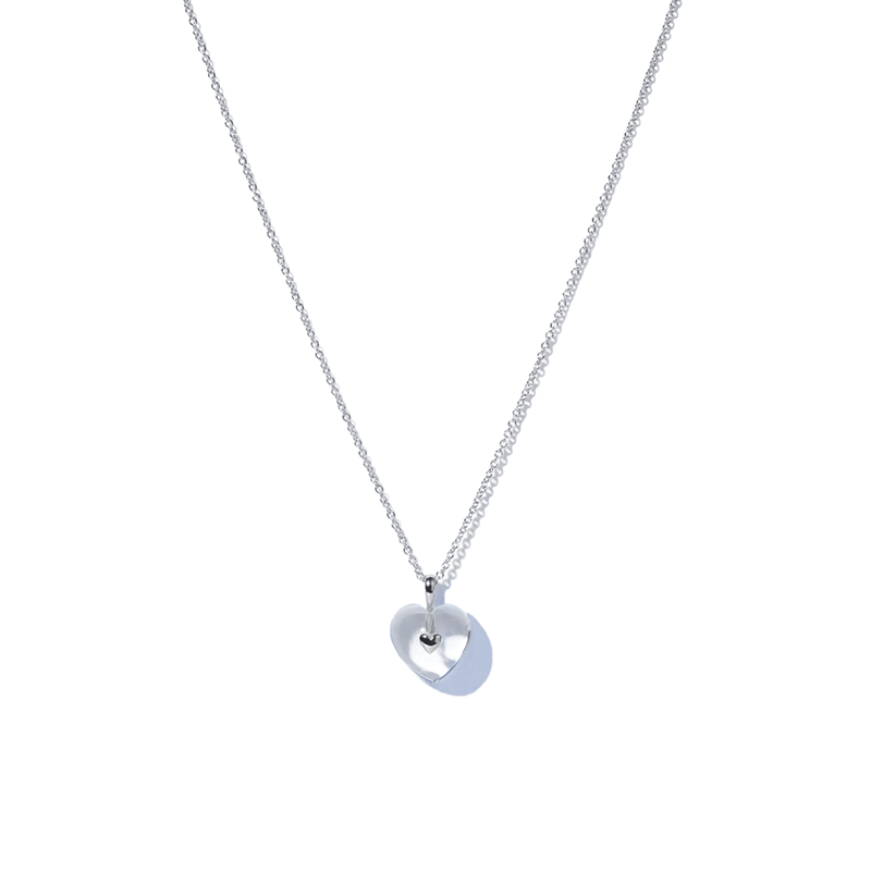 콜드프레임 VERY VINTAGE COLORLESS SILVER HEART PENDANT NECKLACE - 위시버킷