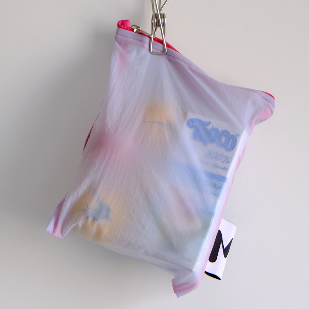 민민 Clear Color Pouch Lychee - 위시버킷