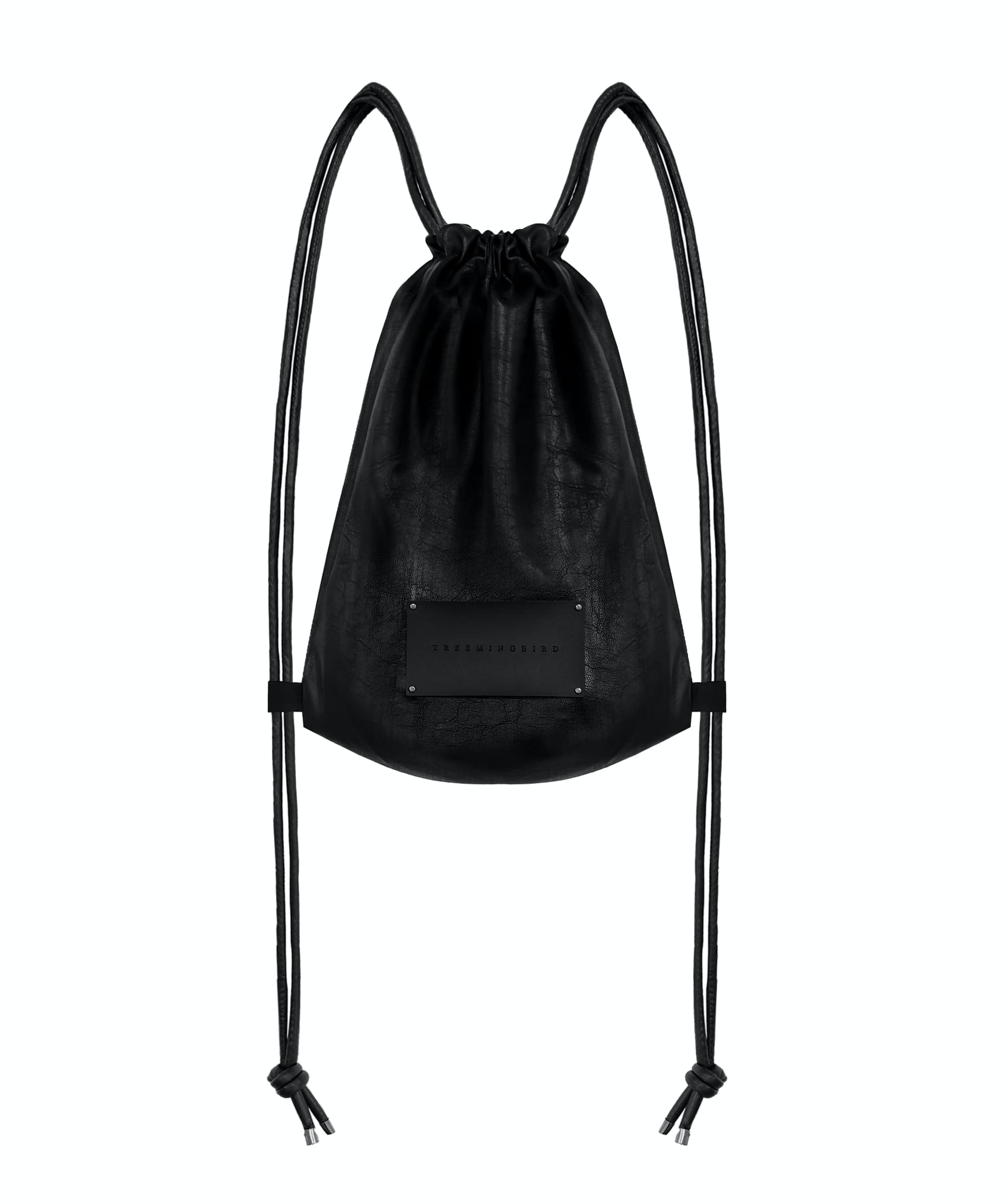 트리밍버드 Leather String Back Pack [ Black ] - 위시버킷