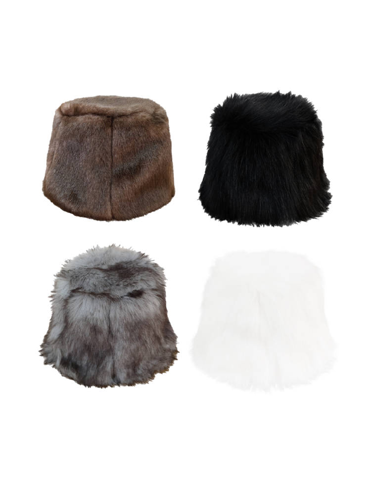 로파 POIU FUR BUCKET HAT (4 colors) - 위시버킷