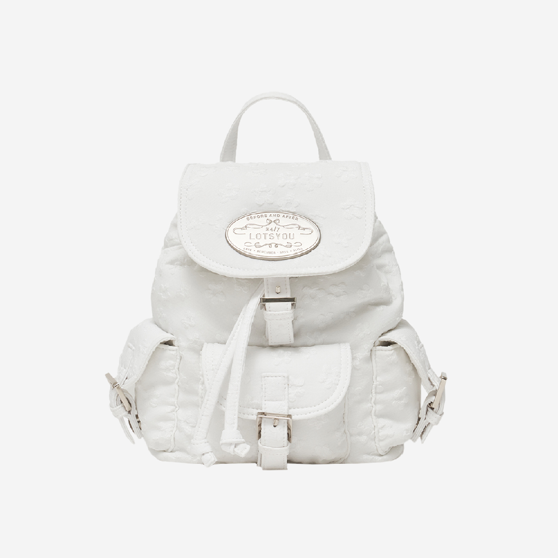 라츠유 [예약 배송] Lots You Nostalgia Chubby Backpack White