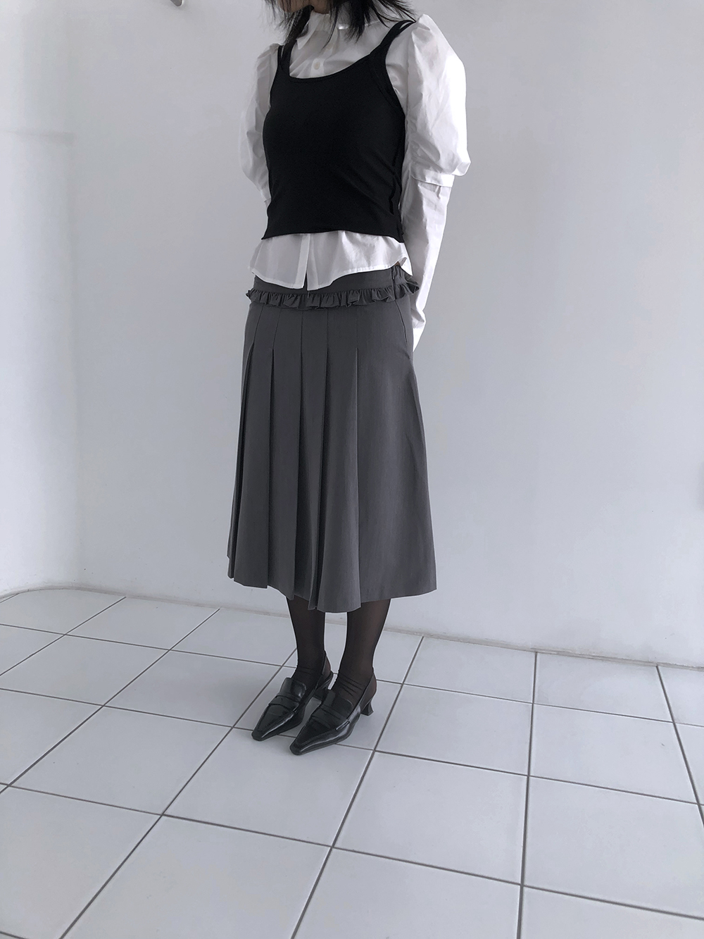 커먼플레이스북 frill pleated skirt (2c) - 위시버킷