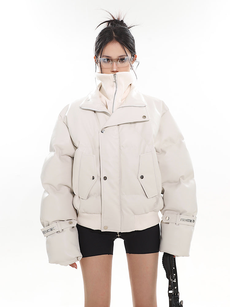 Abhilasha Stand Collar Deconstruct Short Cotton Jacket