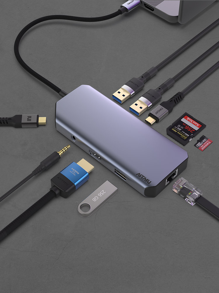 아트뮤 USB C타입 10in1 4K 60hz Gen2 10Gbps 멀티 허브 - 위시버킷