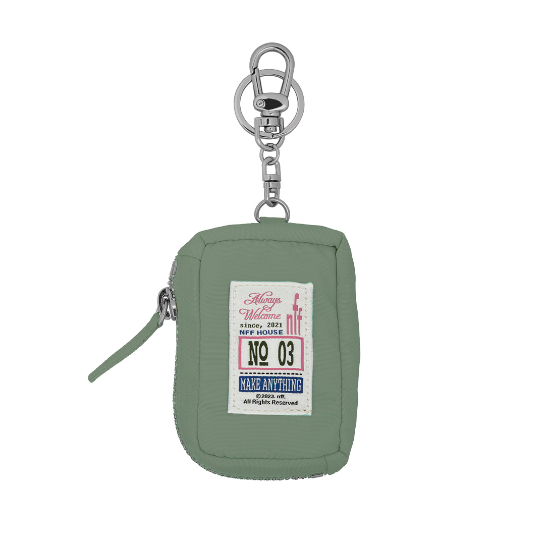 엔프프 label key ring pouch-mint - 위시버킷