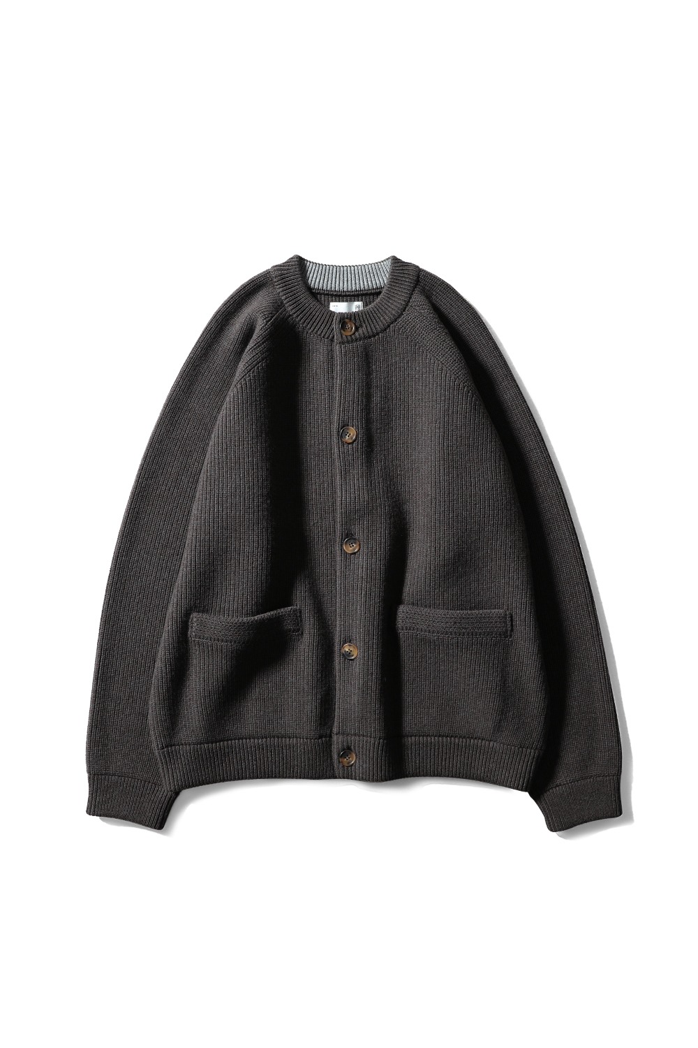 홀리선 Annette Superfine Wool Heavy Rib Knit Cardigan Spain Olive - 위시버킷
