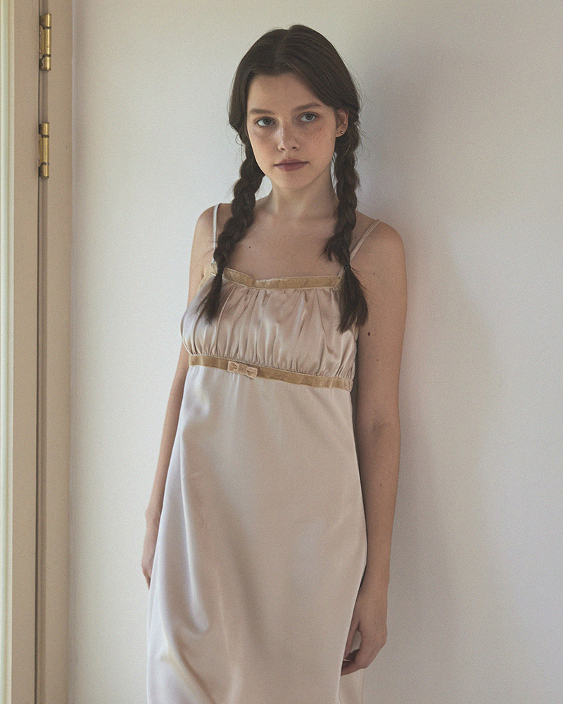 Fria Tied with a Ribbon Slip Dress