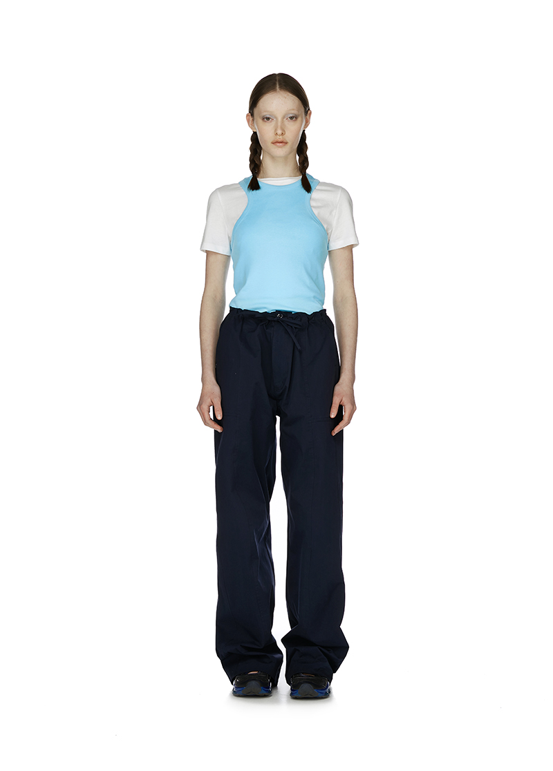 버뮬라 WIDE STRING PANTS (NAVY) - 위시버킷