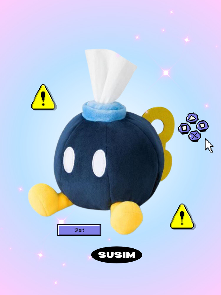 수심 수심 Bomb Tissue Pouch 폭탄 두루마리 휴지 파우치 티슈 케이스 화장지 롤 - 위시버킷