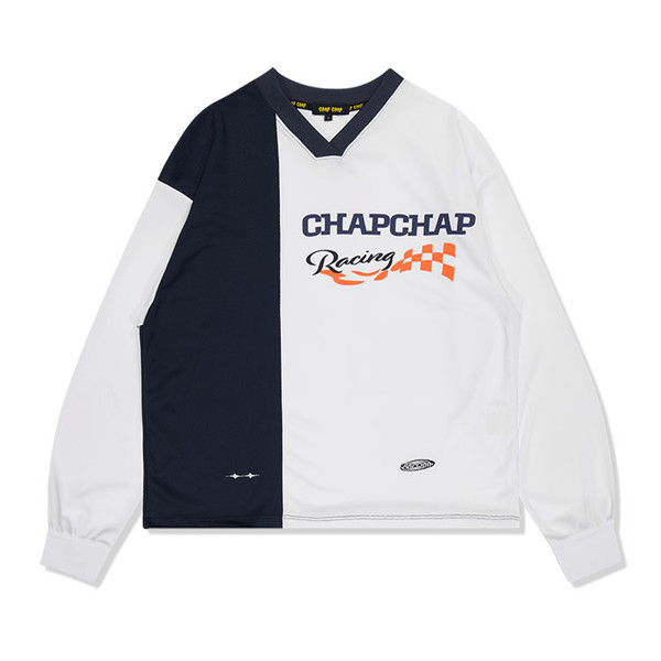 챱챱 Chap Racing Mesh V-neck (Navy) - 위시버킷