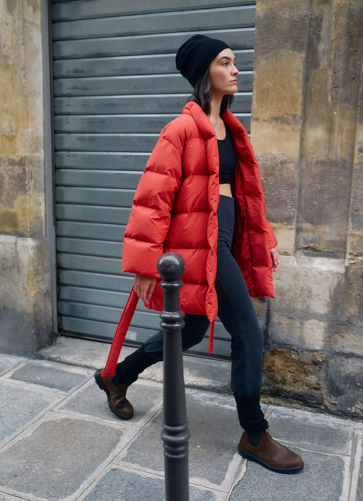 부디무드라 [Flagship Edition] BM Puffer Robe_Cherry Red - 위시버킷