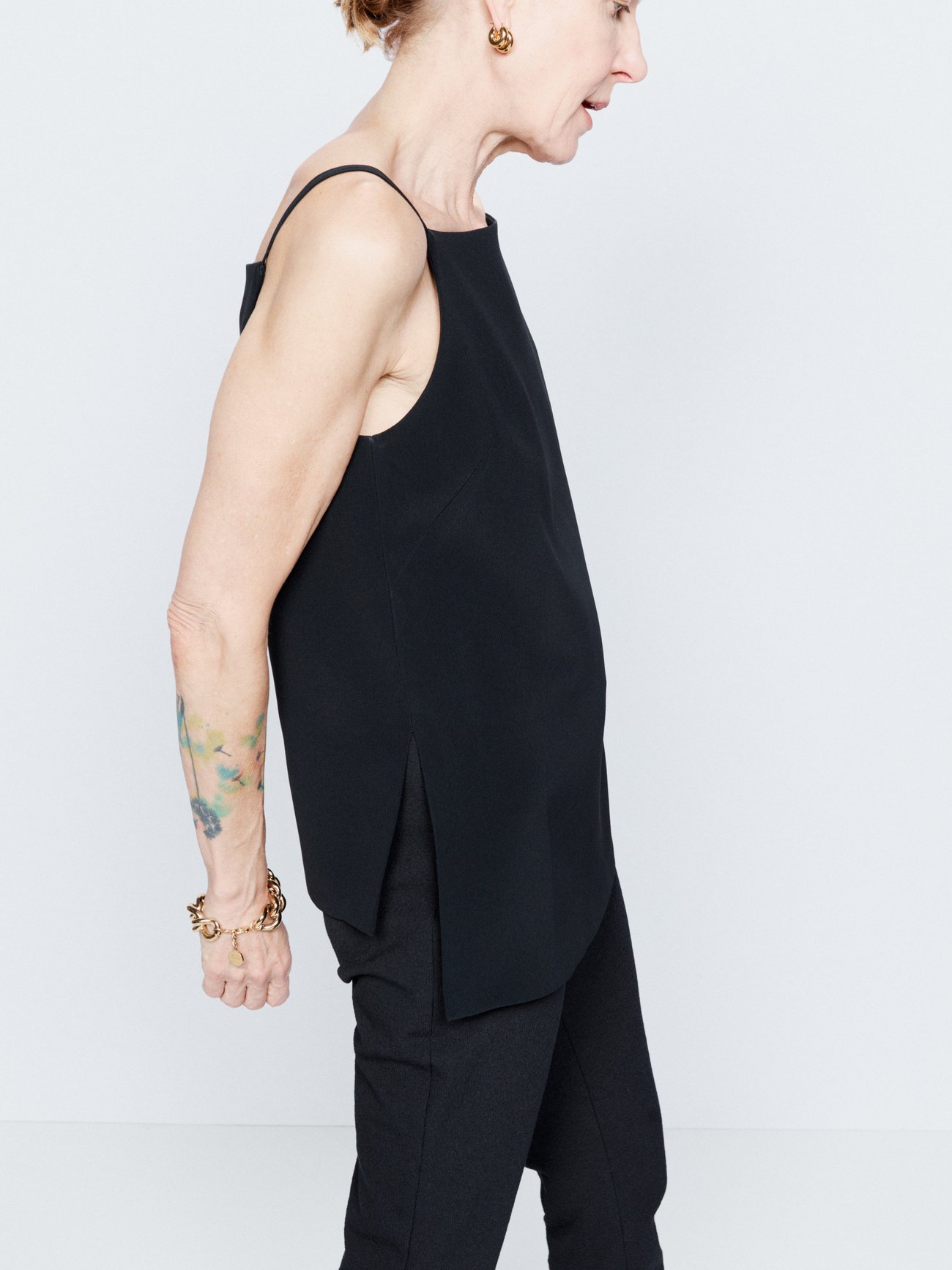 레이 Square-hem crepe cami top - 위시버킷