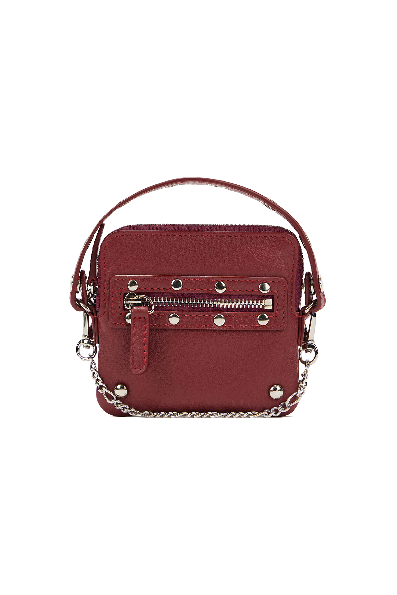 다이닛 DEINET STUD CROSS CHAIN WALLET IN RED - 위시버킷