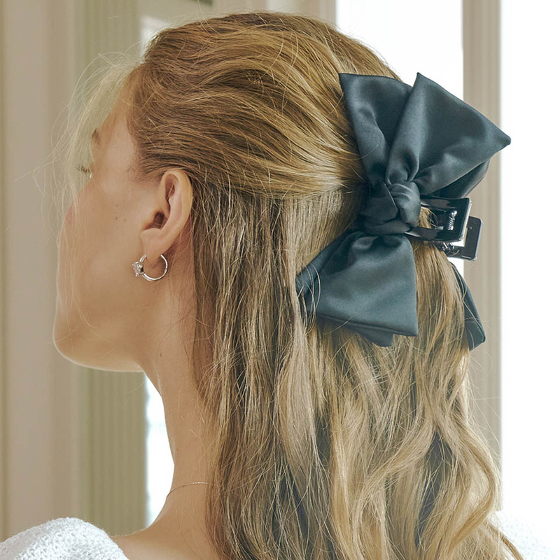 앵브록스 beloved ribbbon claw clip_black - 위시버킷
