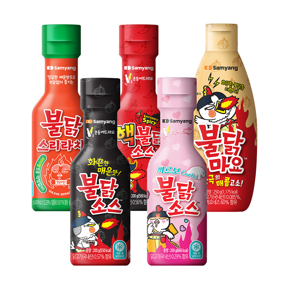 삼양 [삼양식품] 불닭소스5종 (불닭스리라차/불닭소스/까르보불닭소스/핵불닭소스/불닭마요) [원산지:하단 제품상세정보 원산지표시 ...
