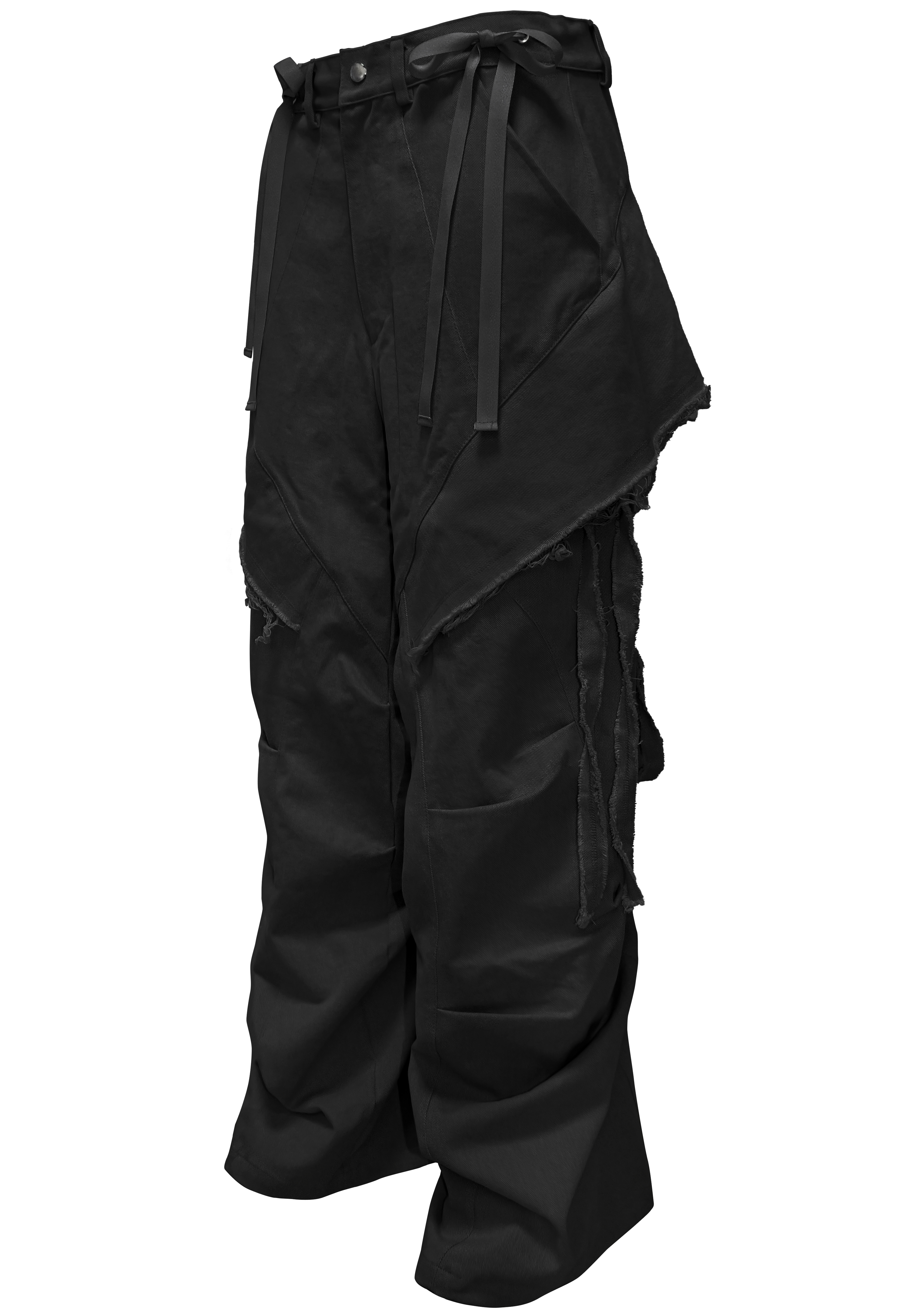 정도 GRUNGE SKIRT PANTS . BLACK - 위시버킷