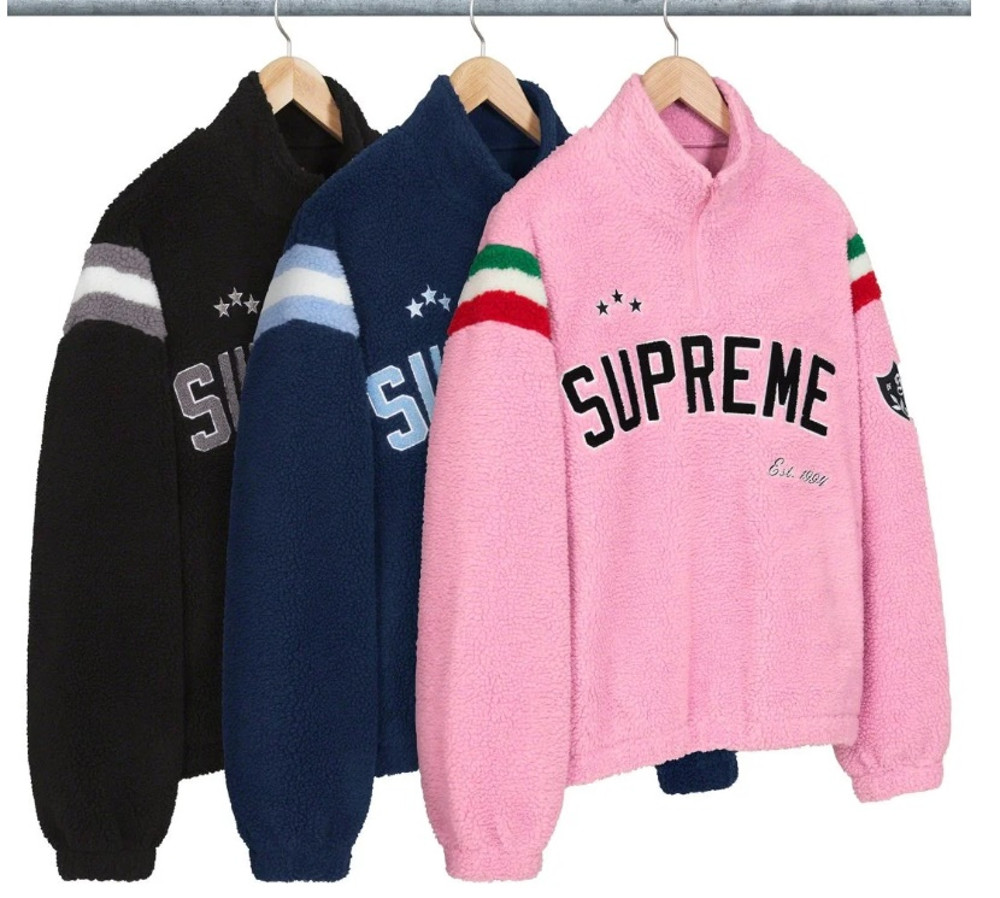 슈프림 일본 슈프림 23FW 하프 집 후리스 3컬러 Supreme Arc Half Zip Fleece Pullover - 위시버킷