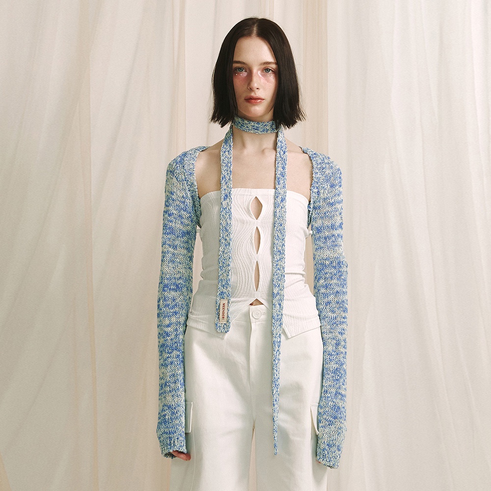 Lai Knit Cardigan - Sky Blue mix