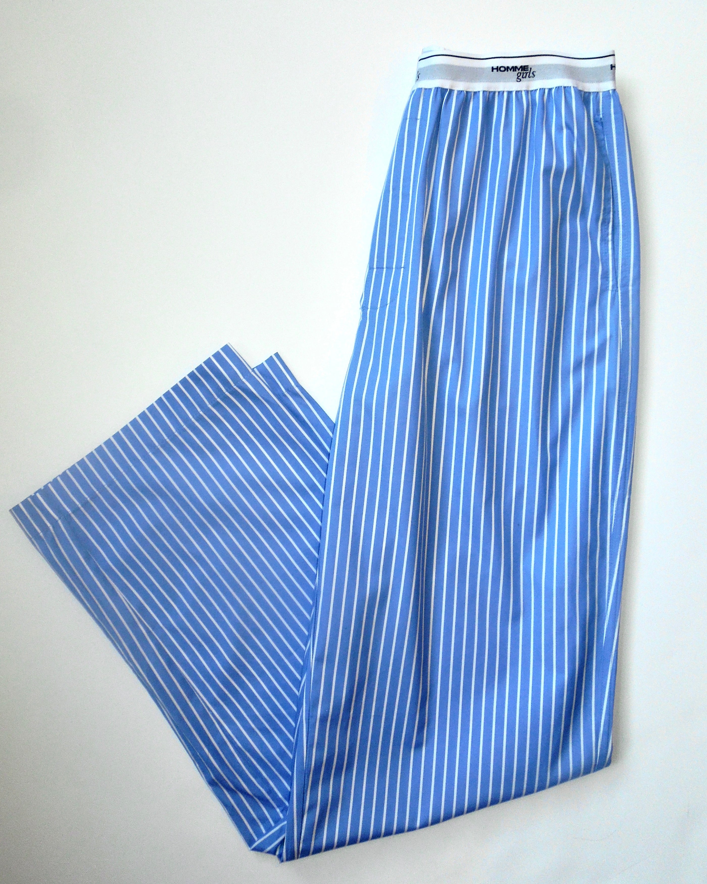 パンツ HOMMEgirls pajama pants classic stripe Pajama Pant in Yellow Blue Stripe – HOMMEGIRLS