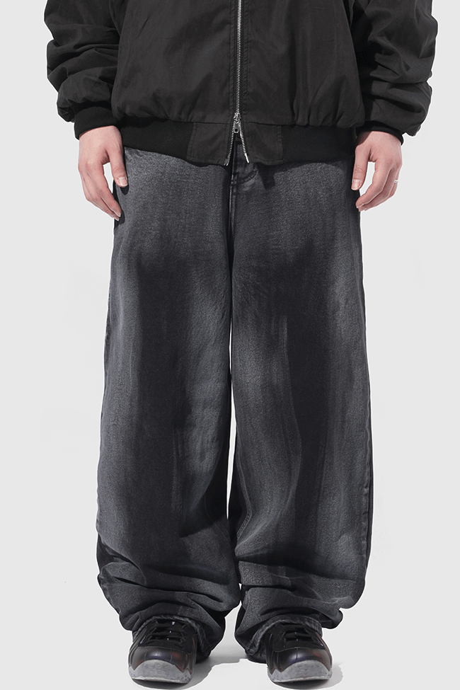 도즈 DOZ Hand Painting Black Denim Pants [1color] 위시버킷