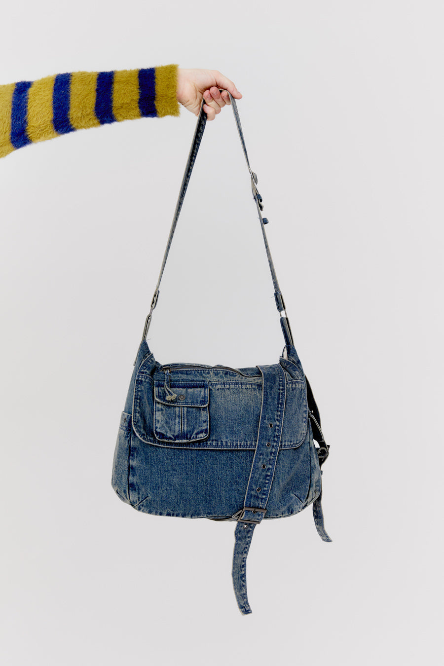 JADED LONDON/STELLARデニムメッセンジャーバッグ ☆新品/JADED LONDON/STELLARデニムメッセンジャーバッグ/U☆
