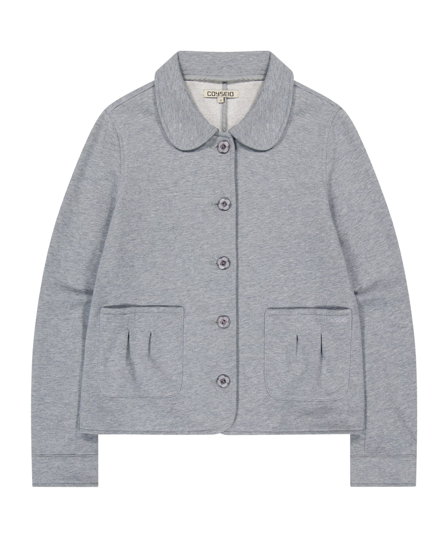 코이세이오 COZY SWEAT JACKET MELANGE GREY - 위시버킷
