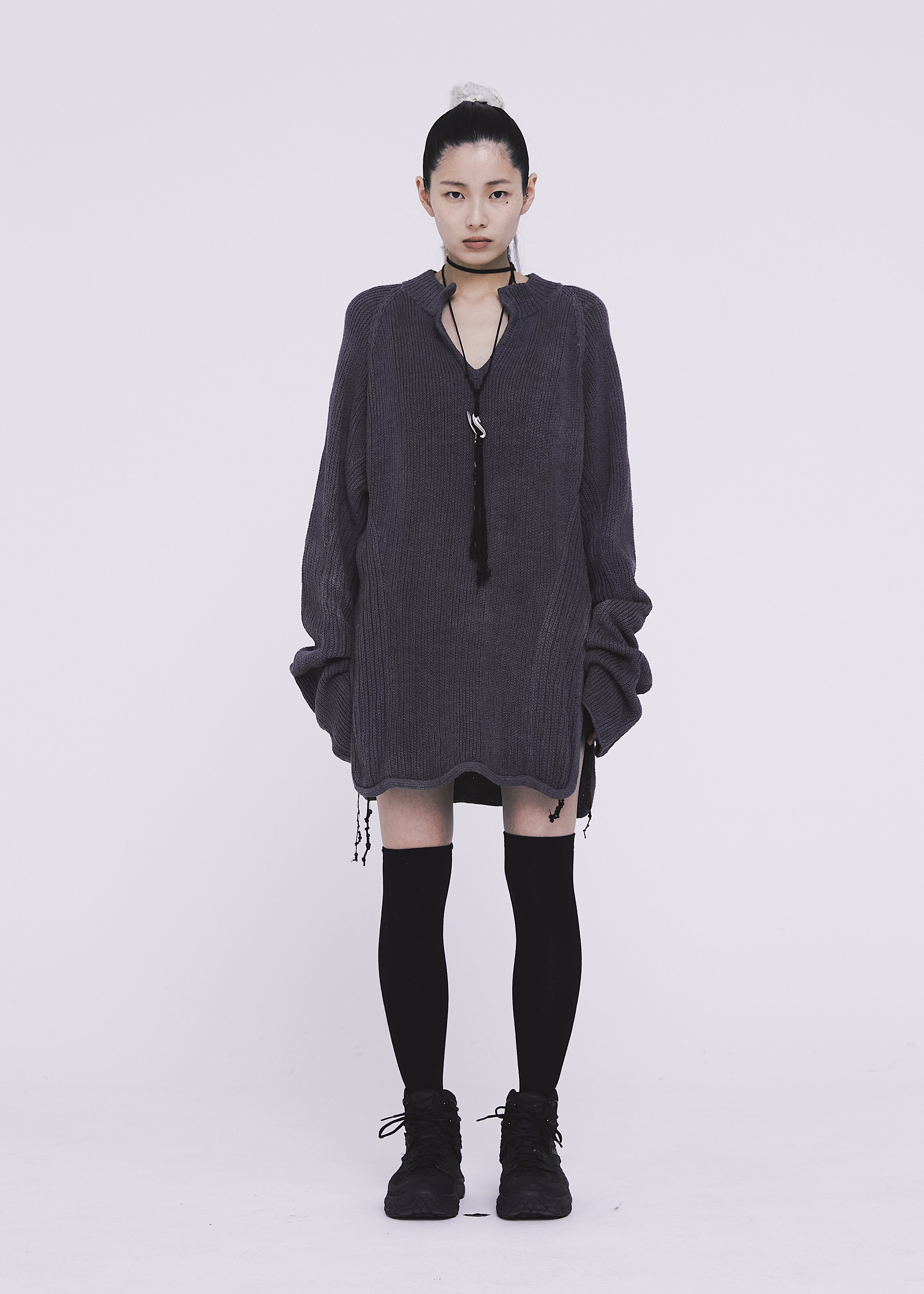 トップス CLESSTE OVERSIZED HIGH NECK DS KNIT CLESSTE OVERSIZED HIGH NECK DRIVERS KNIT
