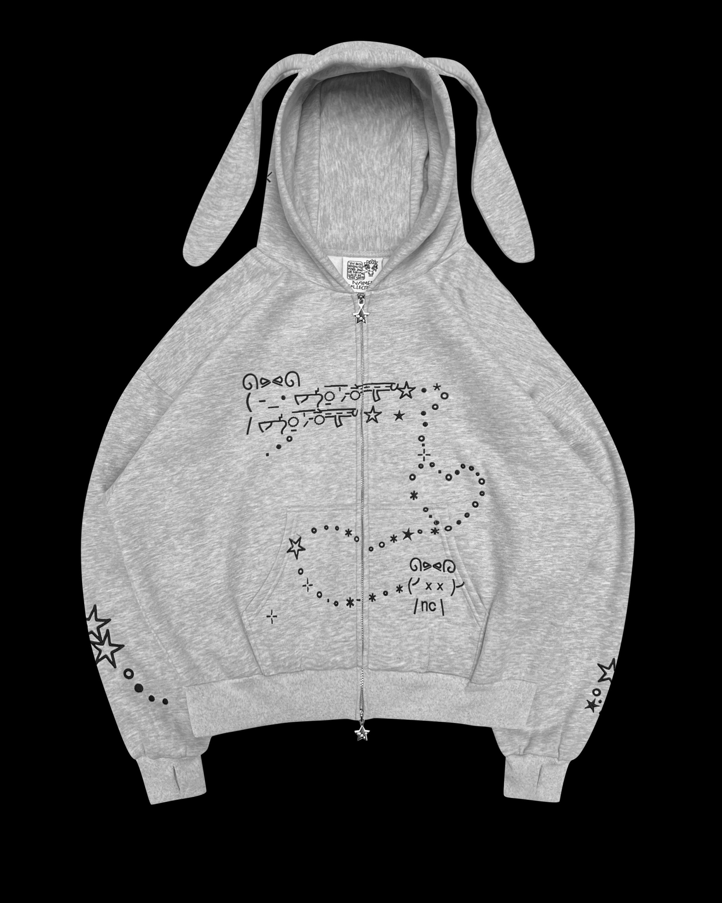 네임드 콜렉티브 MALFUNCTION ZIP HOODIE GREY MARL (DETACHABLE