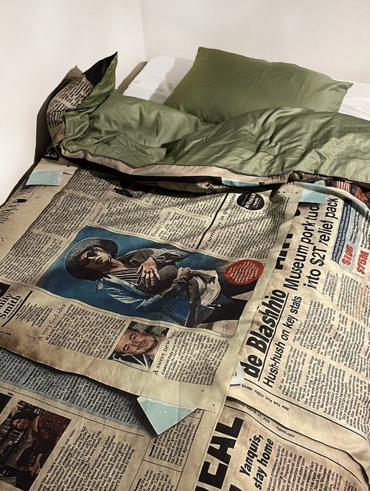 골드피쉬룸 newspaper bedding 위시버킷