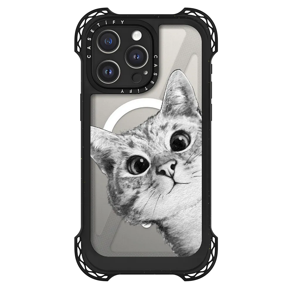 케이스티파이 peekaboo cat on rose gold 위시버킷