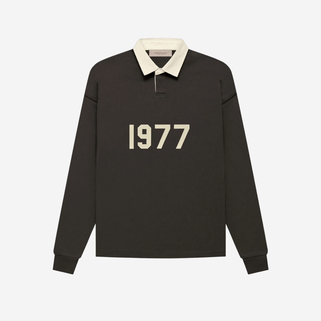 에센셜 Essentials 1977 Henley Rugby Long Sleeve Polo Off Black - 22FW - 위시버킷