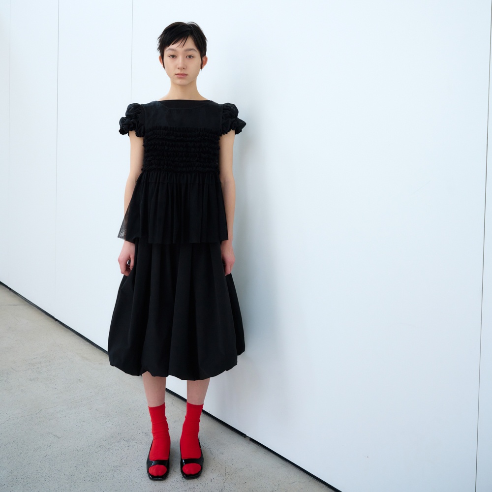 버뮬라 BANDING BALLOON SKIRT (BLACK) - 위시버킷