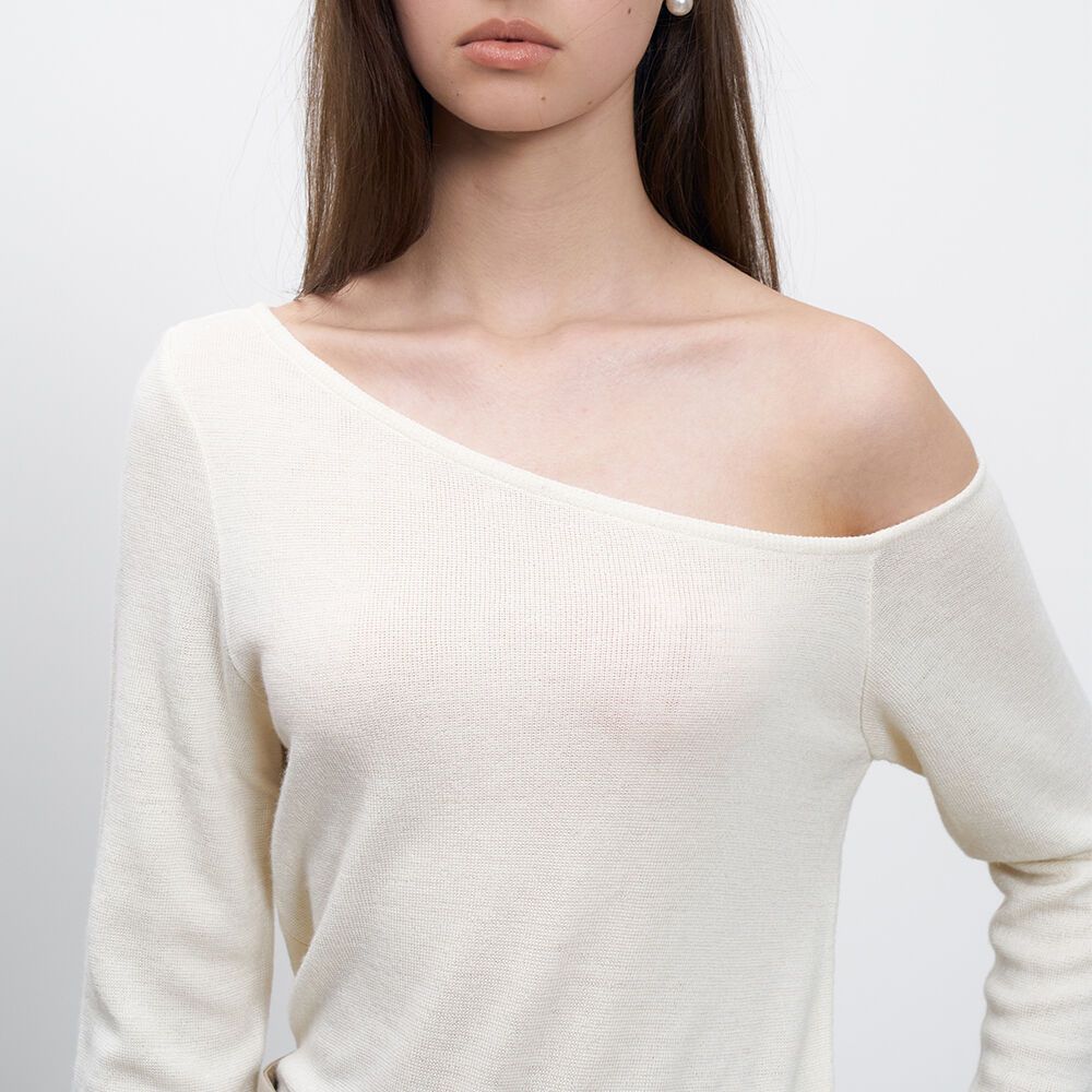 르네제이 One Off Shoulder Knit - 위시버킷