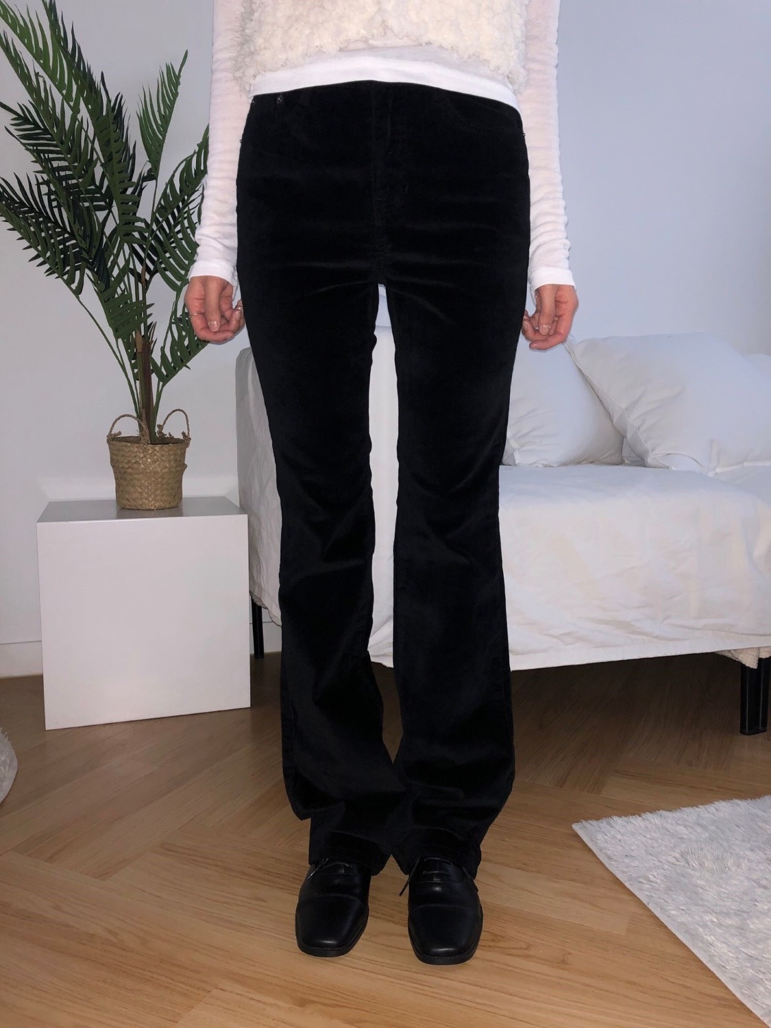그린씨 velvet slim bootcut pants (3color) - 위시버킷