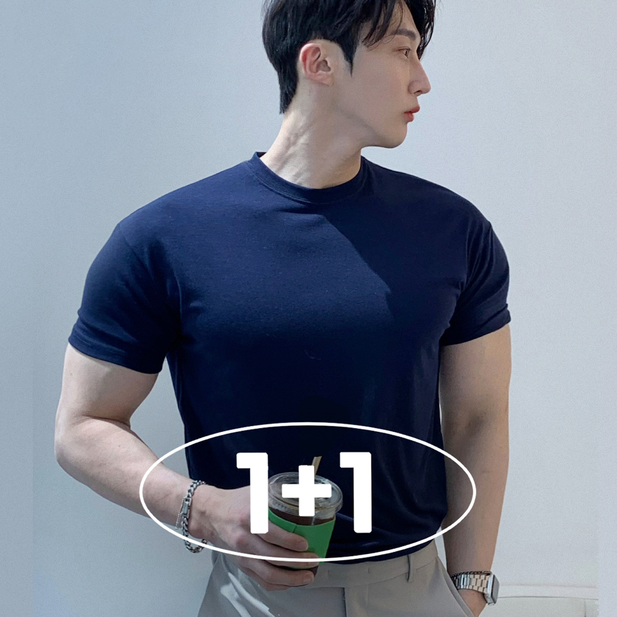 노 네임드 남자 머슬핏 반팔 기능성 쿨티셔츠 티 - 위시버킷