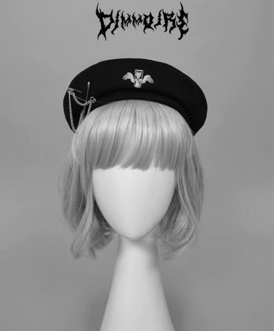 메르카리 DimMoire ディムモアール ロゴ刺繍スウェードベレー帽