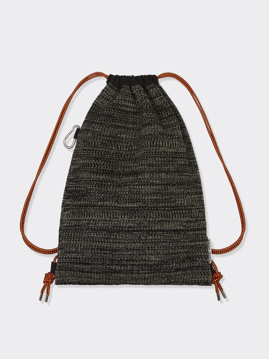 니틀리 NET ROPE KNIT BACKPACK_Melange Black - 위시버킷