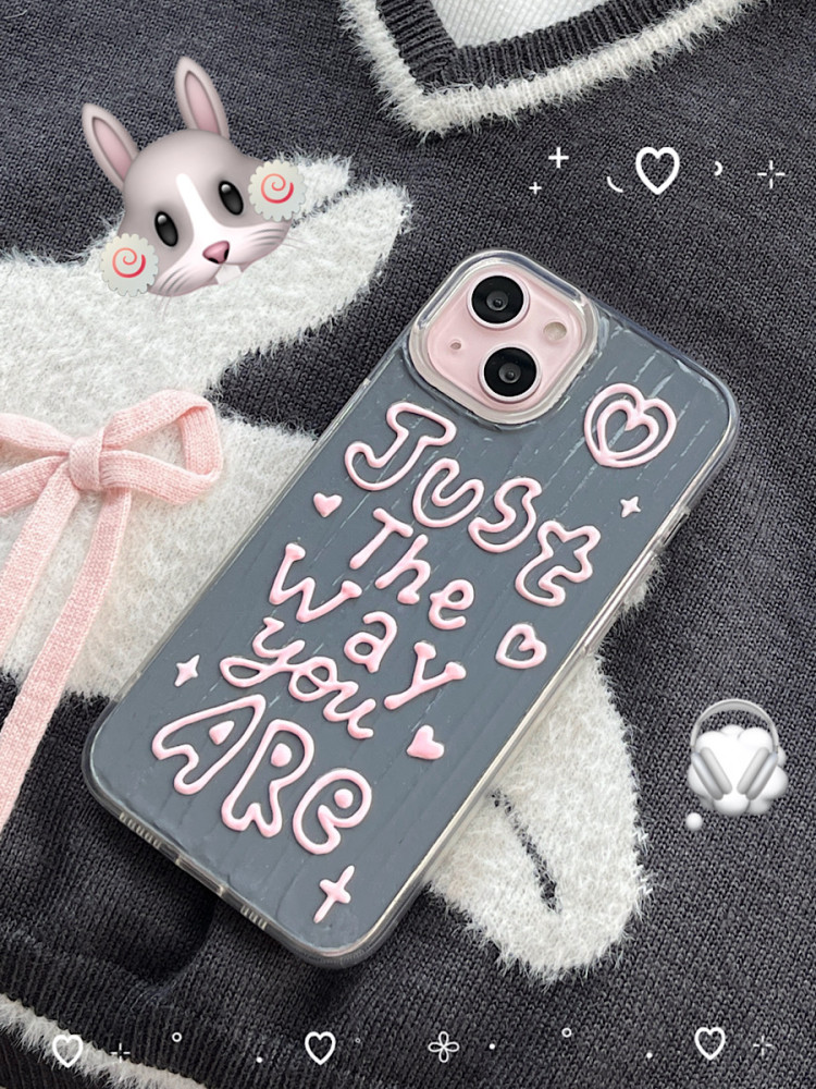 수심 수심 Haze Case(5 color) 헤이즈 케이스 아이폰 레터링 갤럭시 핑크 유니크 - 위시버킷