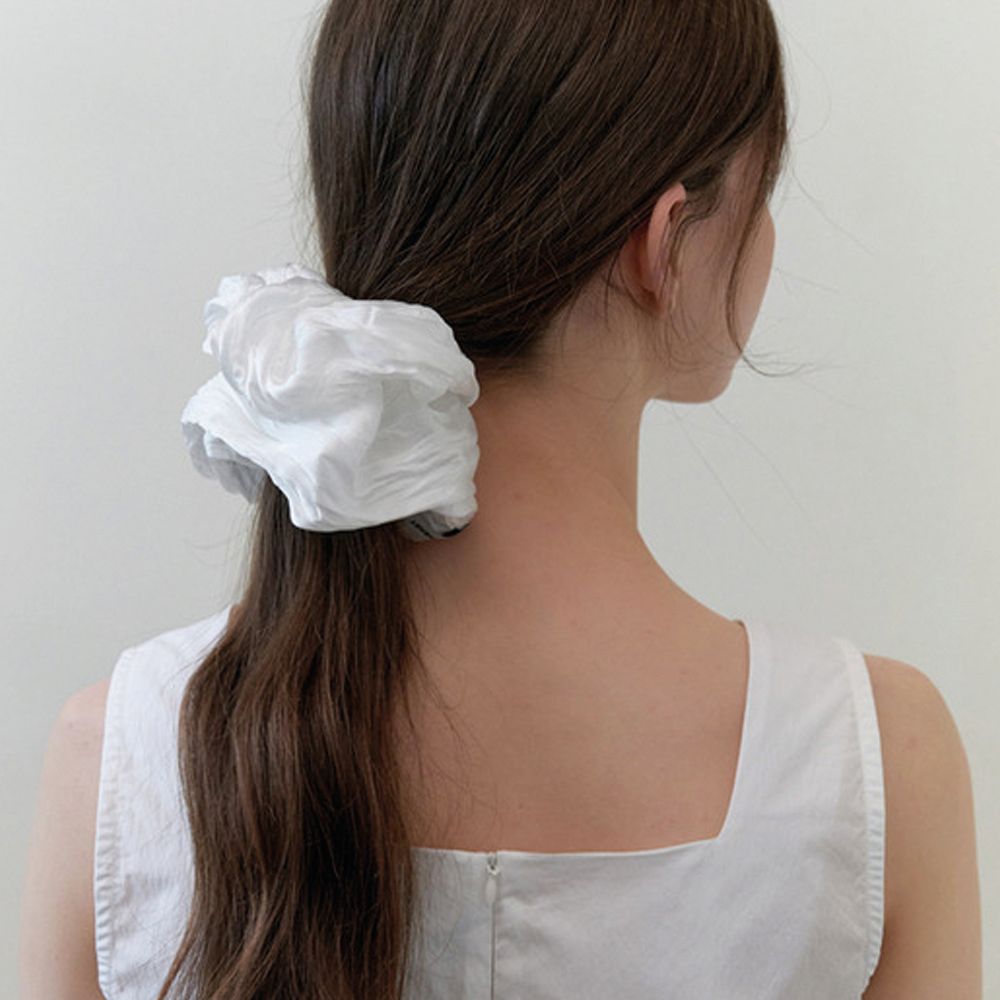 카인더베이비 meringue silky scrunch - white - 위시버킷