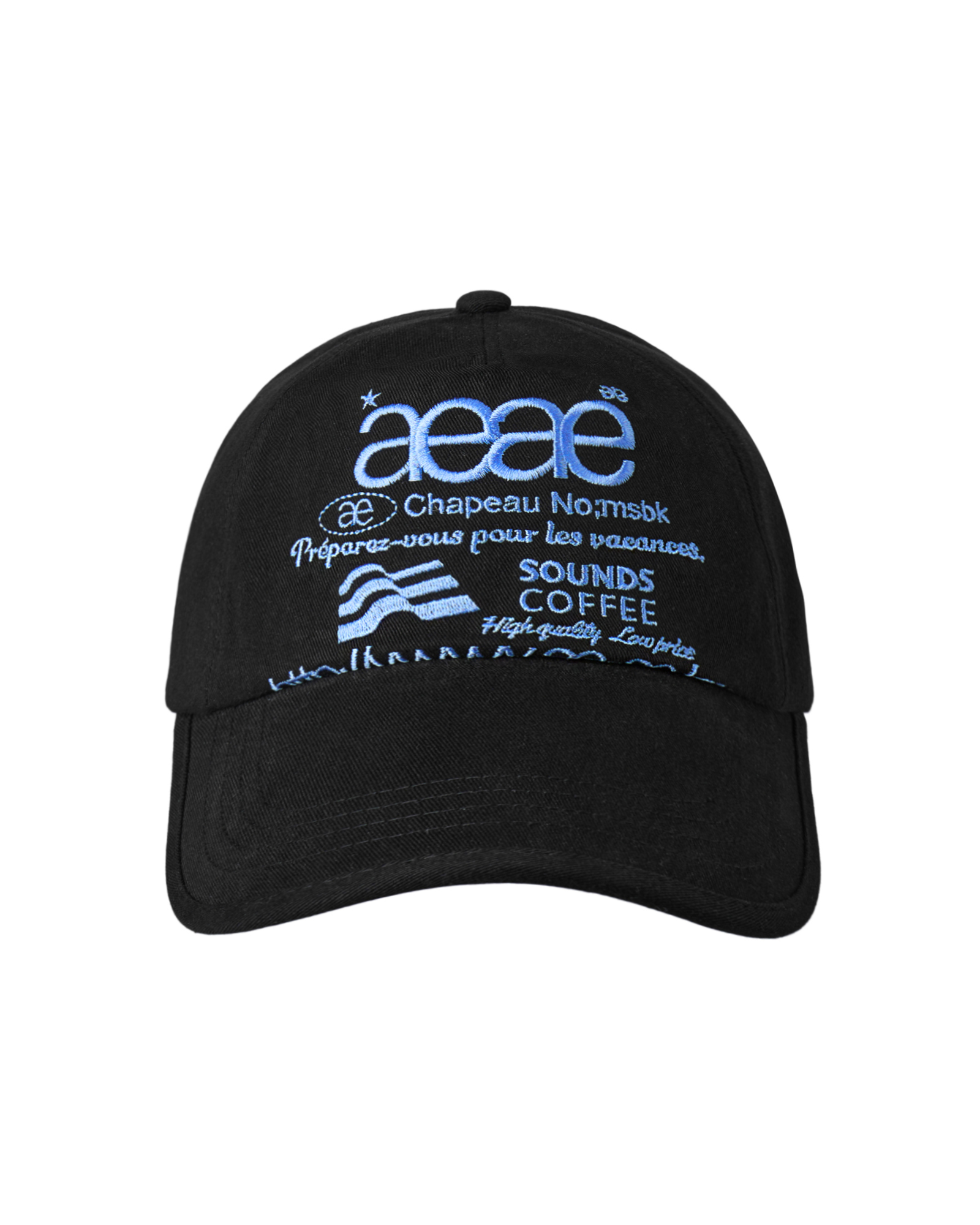 에이이에이이 aeae x SOUNDS COFFEE WEB LOGO COTTON CAP [BLACK