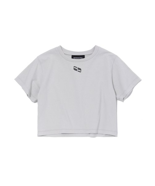 さらに100円引き◆WOOALONG◆Spin logo cotton over fit T-shirt さらに100円引き◇WOOALONG◇Spin logo cotton crop T-shirt