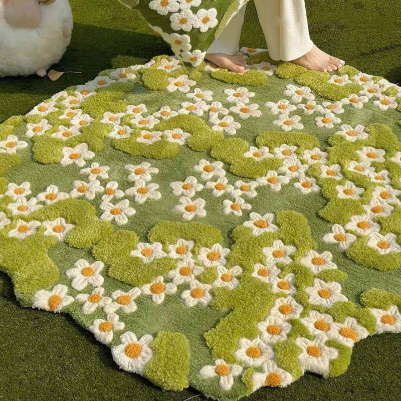퍼니퍼지 Wonderland Daisy Carpet Pet Mat Pet Rug - Daisy / 39.4*39.4in - 위시버킷