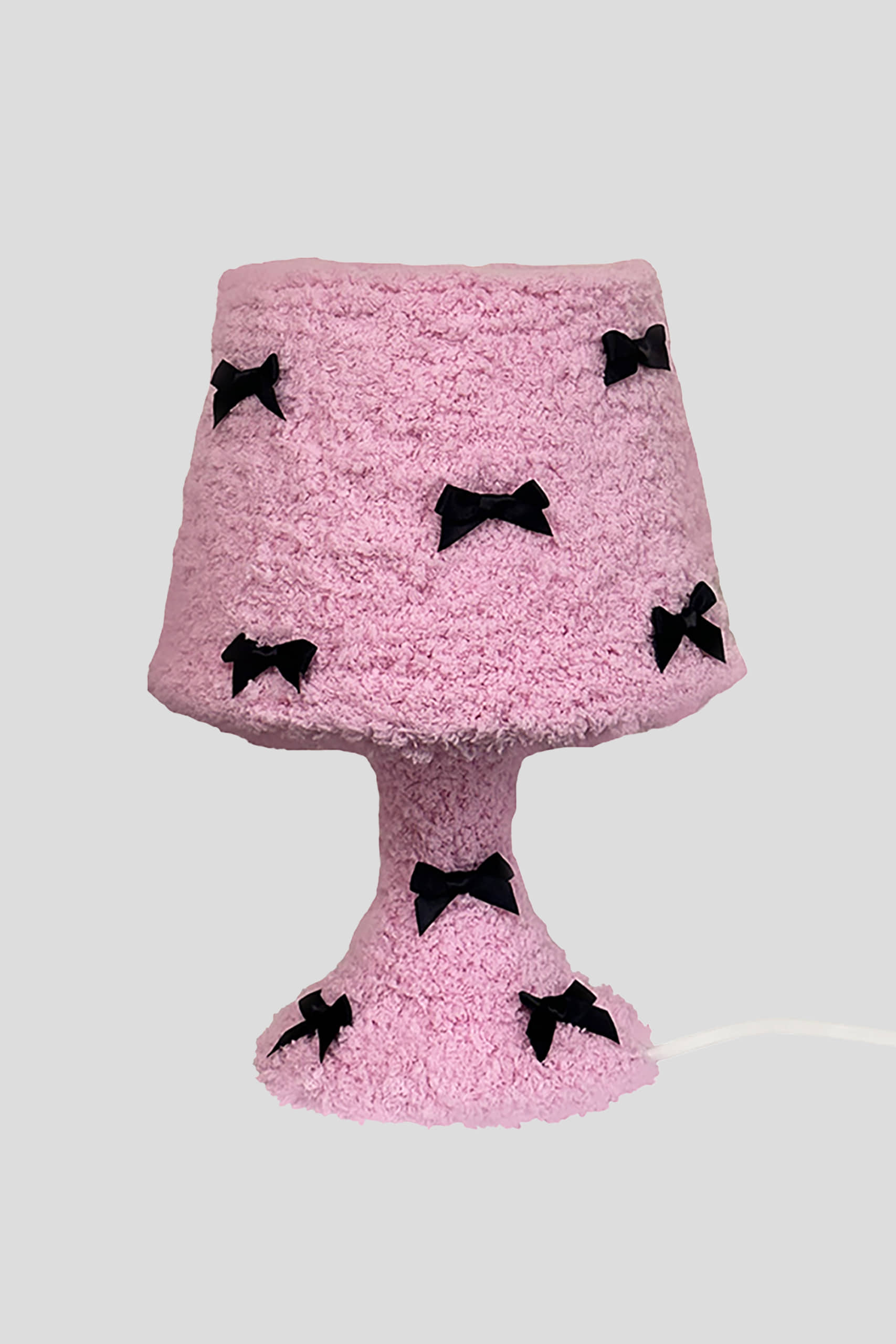 비애티튜드 Fuzzy lamp_Ribbon_Pink (Black) 위시버킷