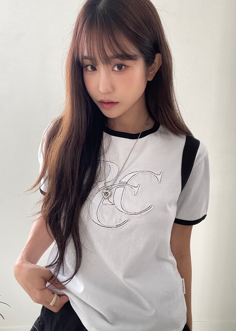 로씨로씨 [유튜버 쁨 착용](6/14 예약발송) RCC Patch Ringer T-shirt [WHITE] - 위시버킷