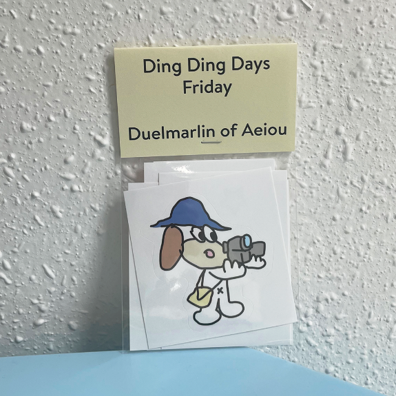 아에이오우 Ding Ding Days Sticker Friday 6 set - 위시버킷