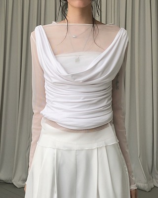 아델리오 roma deep drape sleeveless (2color) - 위시버킷